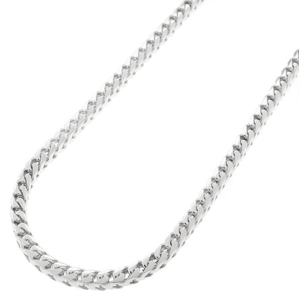 Mens 925 Sterling Silver 3MM 5.5MM Franco Chain Necklace, Square