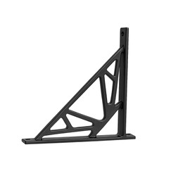STALLION HARDWARE Black Powder Coated Heavy Duty Shelf Bracket, Modern Shelf Bracket - 8" for Modern Home Decor - Metal Support for Shelves, Vanity, Screws Included - Set of 2