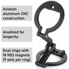 Dual Magnetic Ring Phone Mount - Foldable 360° Rotation CNC