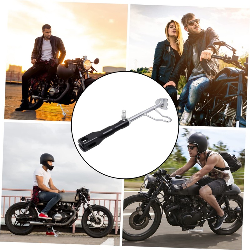 Mikinona Motorbike Retractable Side Foot Support Durable Kickstand for Electric
