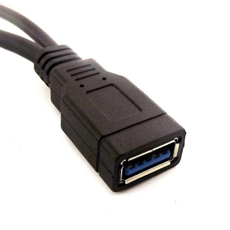 ALINNA Black USB 3.0 Female to Dual USB Male Extra