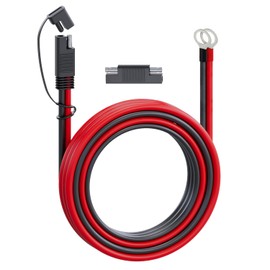 MADCATZ Cable Connector 12 AWG 10 Ft SAE to O-Ring Terminal Harness Extension Cord 30 Amp Quick Disconnect for Battery Charger, Automotive (Set 1 Pack 1 Cover 1 Adapter)