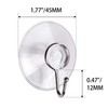 Awpeye 60 Pack Universal Clear PVC Suction Cups with Hooks