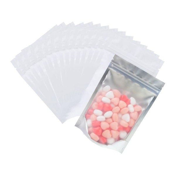 4CP 100 Pack 3.3''x5.1'' Resealable Packaging Bags with Window, Smell