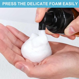 Schaumseifenspender, 3 Stück 60 ml Schaumspender, Seifenspender Klein, Nachfüllbarer Pumpflasche Flaschen, für Shampoo, Duschgel, Flüssige Handseife Gesichtsreiniger (Braun)