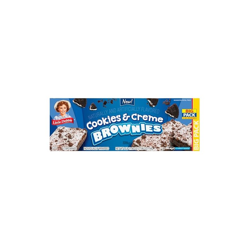 Little Debbie, Big Pack Cookie & Creme Brownies, 27.98 Ounce