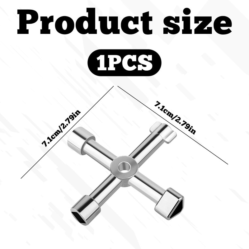 4 in 1 Meter Box Key,1 PCS Gas Meter Box