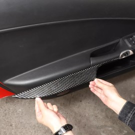 CSKT2022 Fits 2005-13 Corvette C6 Interior Door Armrest Panel Carbon Fiber Trim Sticker
