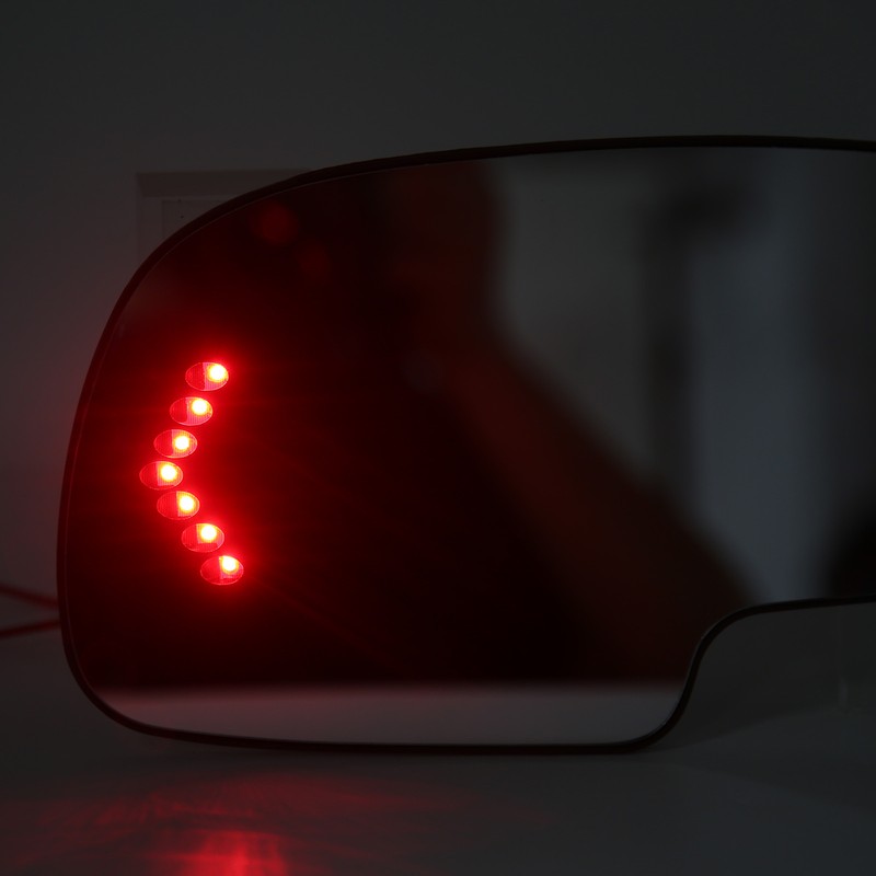 Side Heated Mirror Glass Rear View Mirror Glass with LED