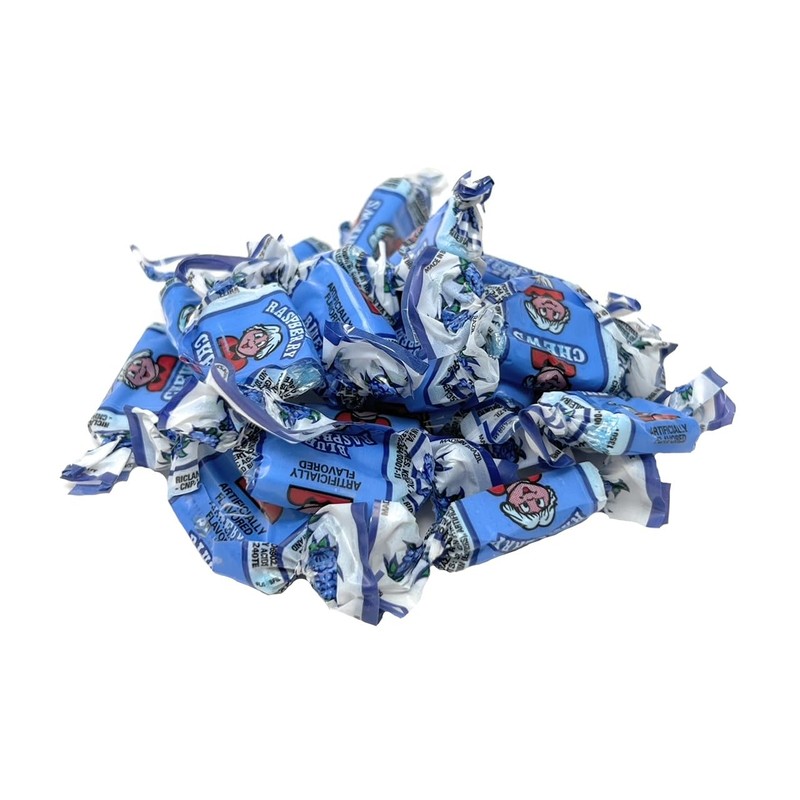 Wild Blue Raspberry Flavored Fruit Chews, 2 Pounds Bulk