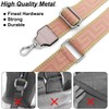 Bag Straps for Changing Silver Carabiner Adjustable Shoulder Strap for