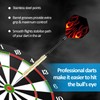 Yoljun 18 Pack Steel Tip Darts, Premium Plastic Shafts Professional