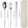 3 Set Portable Cutlery Set with Case Include Fork Spoon