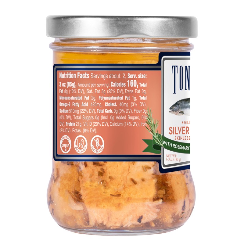 SIlver Salmon Group (1, Rosemary in smoked Olive Oil)