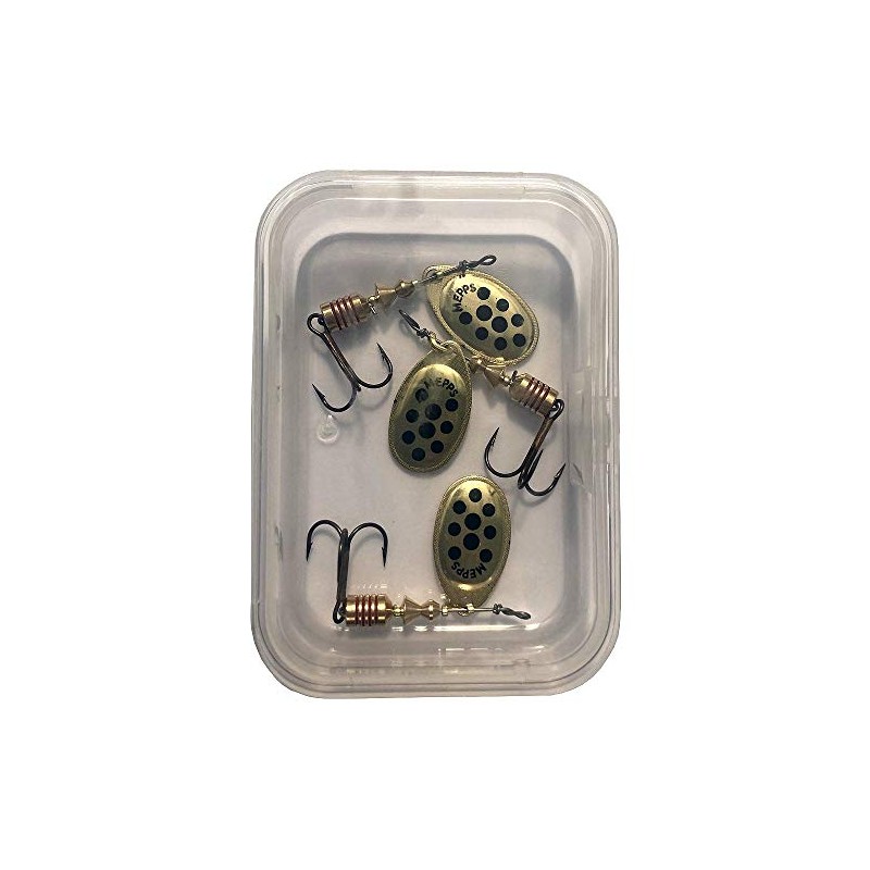 Mepps Aglia Special Trout Fishing Spinner, OR POINTS NOIRS PAR