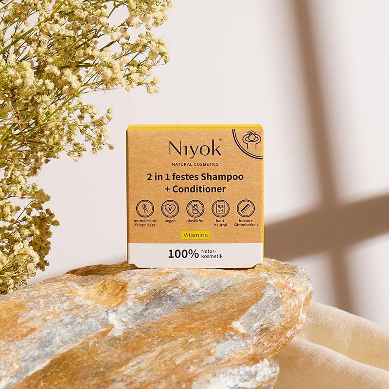 Niyok® 2-in-1 Solid Shampoo and Conditioner | Skin-neutral pH 5.5