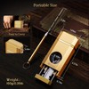 Triple Jet Torch Lighter with One-Touch Cutter, Holder, Draw Enhancer