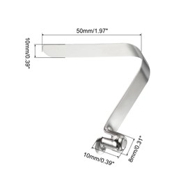 PATIKIL 10x8mm Kayak Paddle Snap 8pcs Pole Push Button Spring Clip Steel Hollow Button Locking Tube Single Pin Awning Tent Pole for Camping