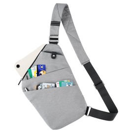 Tibroni Schultertasche Sling Bag Anti-Diebstahl Umhängetaschen Crossbody Brusttasche Chest bag für Damen und Herren für Freien Reisen Wandern Joggen