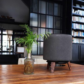 Wooden Mount Desk Speaker Stand for Echo Sub Subwoofer and Homepod 2nd/1st Gen Smart Speaker, Stable Desktop Mount for Better Sound and Home Decoration (Black Walnut)