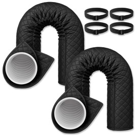 Outus 2 Pcs Air Conditioner Hose Cover Wrap - Ac Hose Duct Vent Insulation Sleeve Insulated Cover for Portable Ac for 5" & 5. 9" Diameter 60" Long Exhaust Hoses Tube (Black)