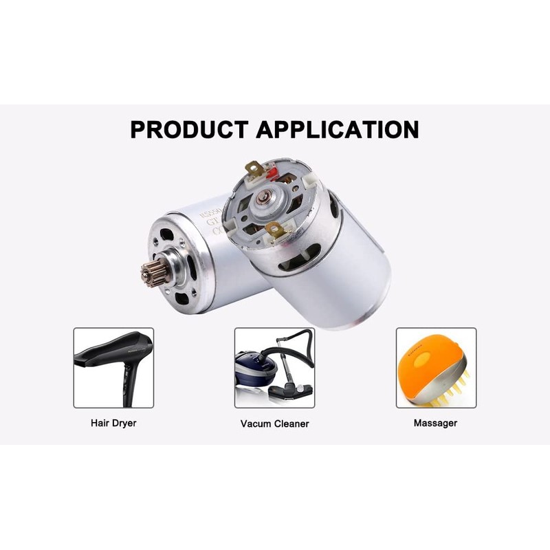 Fielect RS550 Motor DC 18V Motor 12 Teeth Gear Micro