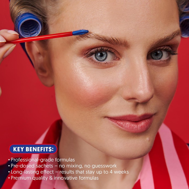 ANDbeauty Eyebrow and Eyelash Colour, Light Brown, Professional Colouring for