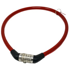 Laxzo ® Bike Lock/Bicycle Lock/High Security Cycling Lock Chain Lock with 4-Digit Code 100,000 Resettable Combinations for Bicycle Motorcycle Scooter Door in Red