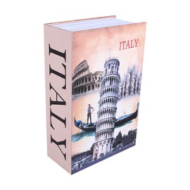 Safe Box Book Secret Book Hidden Book with Key Anti Theft Dictionary Book Safe 18 x 11.5 x 5.5 cm (Italy Type)