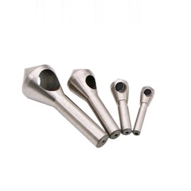 Bamyli 4 Pcs Titanium Coated Countersink Chamfer Tool Metal Countersink Chamfer Deburring Drill Bit Set High Speed Steel Countersink Bit for DIY Wood Metal Plastic,Silver