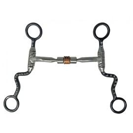 Showman Stainless Steel Snaffle Bit w/Copper Roller Center