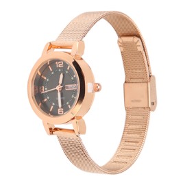 Women Quartz Watch Waterproof Fashionable Elegant Rhinestone Day Date Watch for Office Work Dating