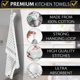 Mayfair Homeware Tea Towels Pack of 6 Pure Cotton Dish Cloths Super Absorbent and Fast Drying Kitchen Tea Towel 50x70 cm Tea Towels for Kitchen Set of Lint Free Cloth Multicolor