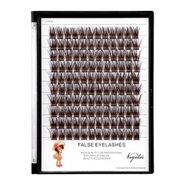 VAYATOR Color Lash Cluster Light Brown Dark Brown Black Brown Various Colored False Eyelashes Clusters Professional Makeup Lash Cluster Grafted Eyelash Extension (Black Brown-12-14-16-18mm mixed)