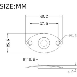 harpfeas Metal 1/4" Oval Guitar Input Jack Output Plate Jackplate Socket for Fender Strat Tele (Gold)