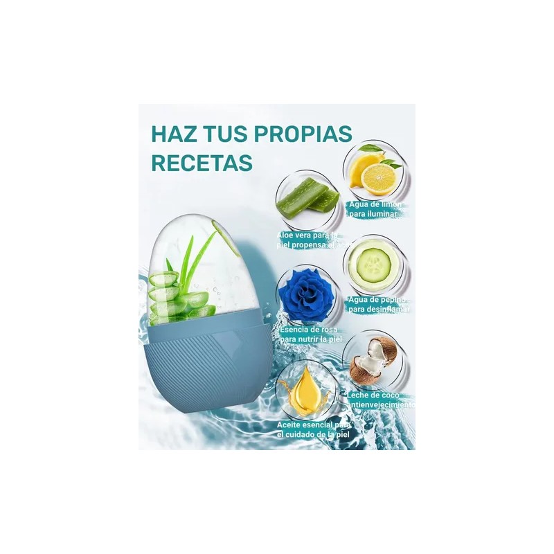 Rodillo Silicón Hielo Para Masaje Facial Reutilizable
