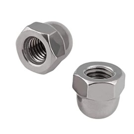 Merriway BH07618 Domed Cap Nut Bright Zinc Plated Steel M8, Silver
