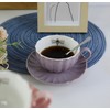 YBK Tech Strengthen Porcelain Cup and Saucer Set, 9oz Cup