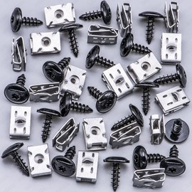 Rexka 20 Sets T25 M5 Fender Liner Bumper Cover Splash Shield Scew U Nut Kit for VW N90974701 N90959101