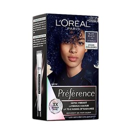 L'Oreal Paris, Permanent Hair Dye, Radiant Colour with up to 100% Grey Coverage, Préférence Vivids, 1.102 Blue Black