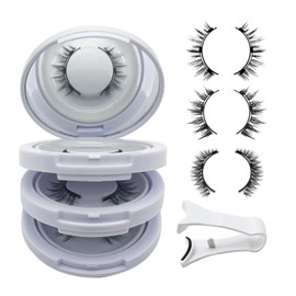 Ginani Magnetic Lashes,Ginani Magnetic Lashes Kit,Magnet Eyelashes with applicator Natural Look,Reusable No Glue Needed Soft Eyelashes Kit(Natural+Fuller+Simple)