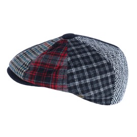 Epoch hats company Men's Multi Patchwork Newsboy Cap, Medium, Gray