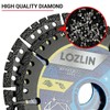 LOZLIN 3PCS 4.5" Multi-Material Cutting Blades - Dry Cut Metal,