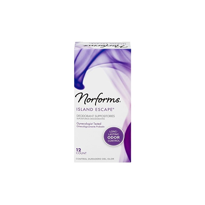 Norforms Deodorant Suppositories, Gynecologist Tested, Long-Lasting Odor Control, Individually Wrapped,