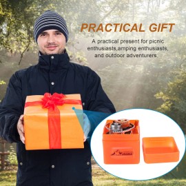 WADEO US 3900W Portable Backpacking Stove, Camping Gas Stove 1LB Propane Tank Adapter