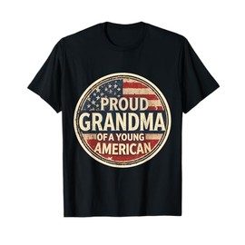 Proud Grandma Of A Young American Granny Grandchild USA T-Shirt
