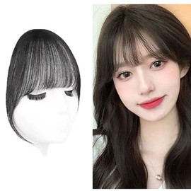 Women's natural fake bangs snap partial wig hairpiece (WFHISRJ) dark brown WFHISRJ / 여자 네추럴 가짜 앞머리 똑딱이 부분가발 헤어피스 (WFHISRJ) 진갈색WFHISRJ