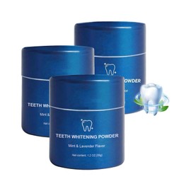 Teeth Whitening Powder,Coconut Activated Charcoal Whitening Toothpaste Booster,Tooth Restoration Mineral Powder Whitener (35g*3, Mild Mint)