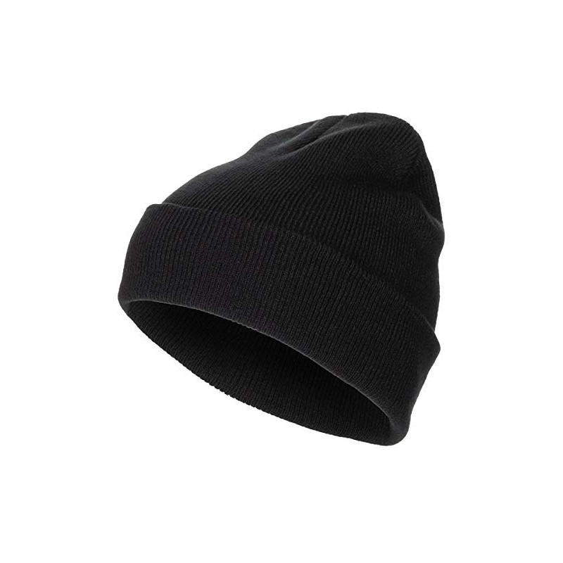 MFH Rollmütze Polyacryl Feinstrick doppelt gelegt Strickmütze Wintermütze Mütze (Schwarz)