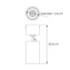 CGC Lighting Ceiling Downlight Spot Down Light Round Cylinder Spotlight